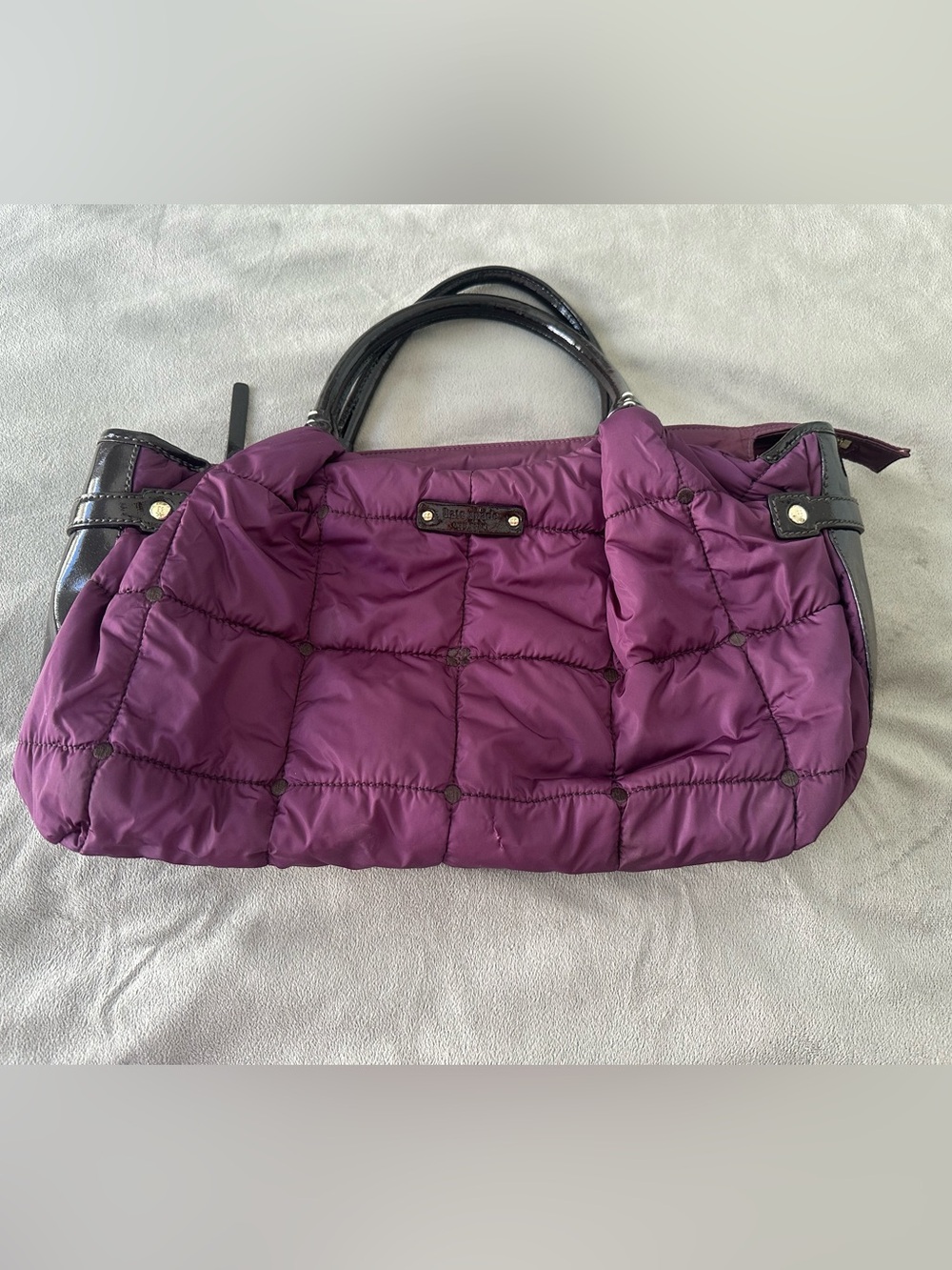 Kate Spade Purple Quilted Nylon Zermatt Tote Bag